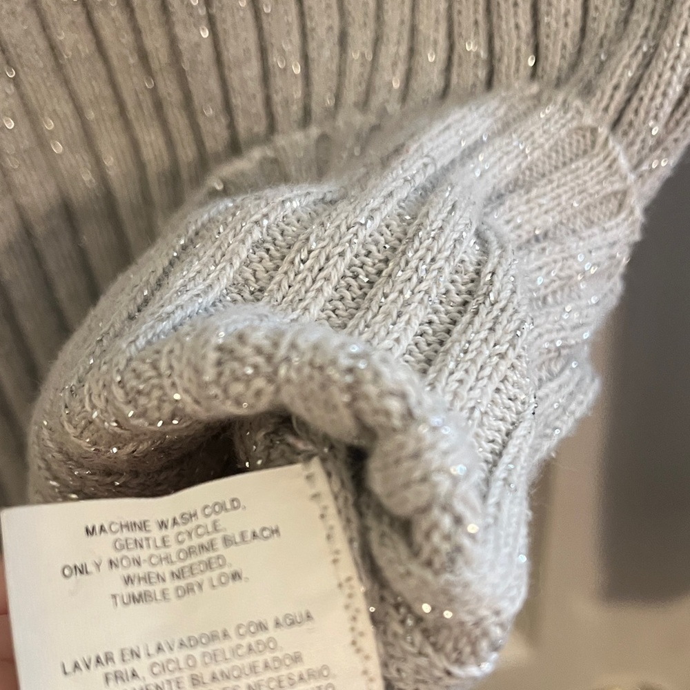 Vintage Basic Editions Light Gray Turtleneck Swea… - image 7